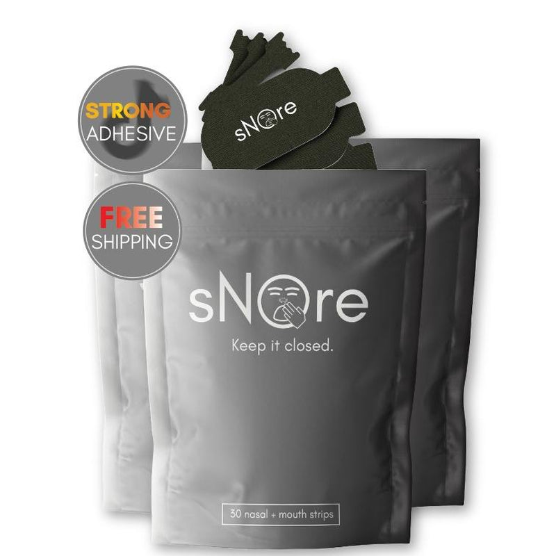 Snore Club STRONG ADHESIVE Mouth Tape & Nasal Strips, Better REM Sleep - 60 PCS - 30 of EA